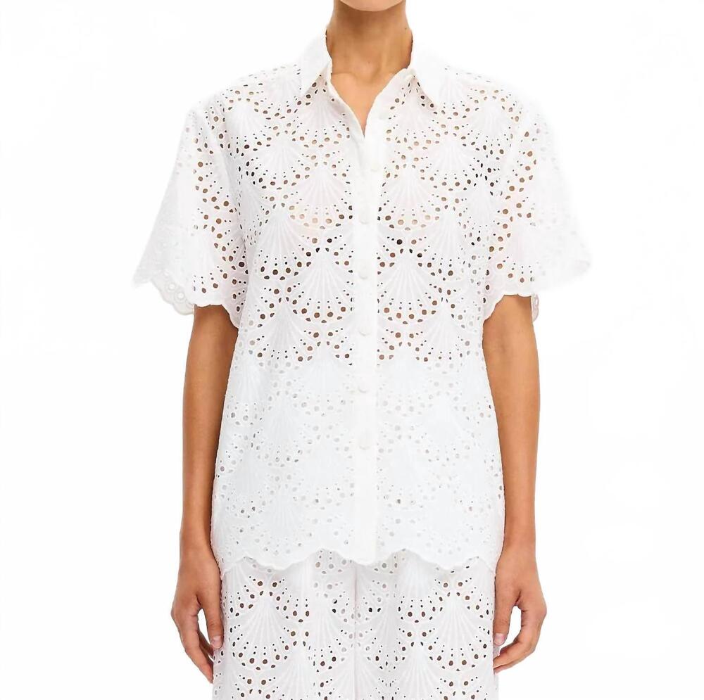 NEW KIVARI elodie short sleeve top in ivory